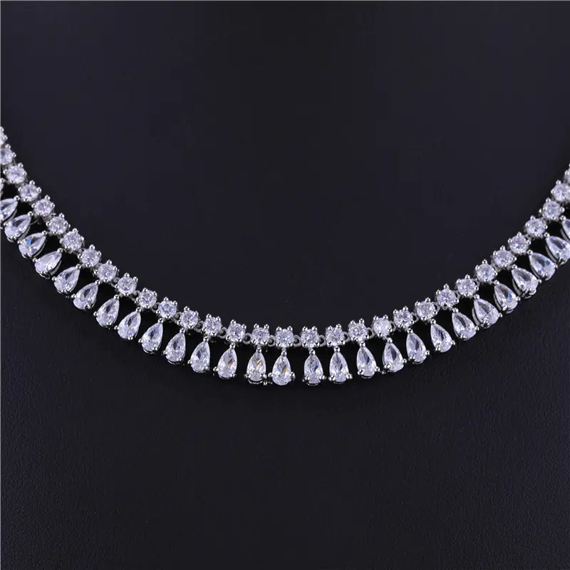 Classic Jewelry Set: Teardrop Earrings & Necklace