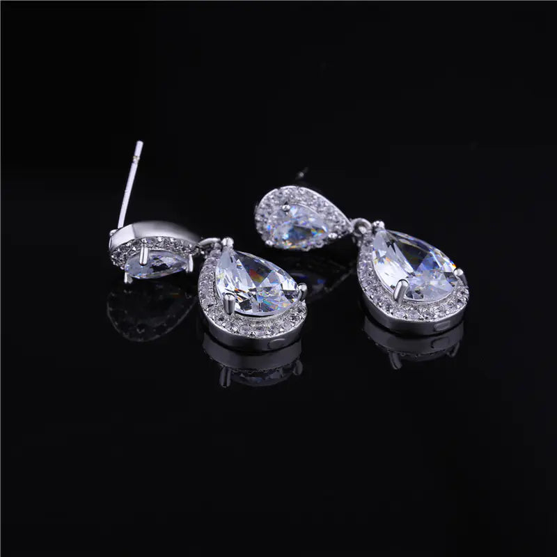 Classic Jewelry Set: Teardrop Earrings & Necklace