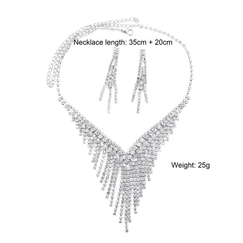 Luxury Crystal Tassel Set