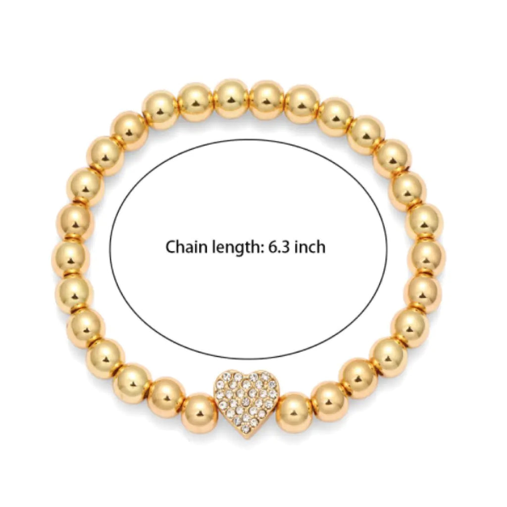 Gold Bright Heart Bracelet