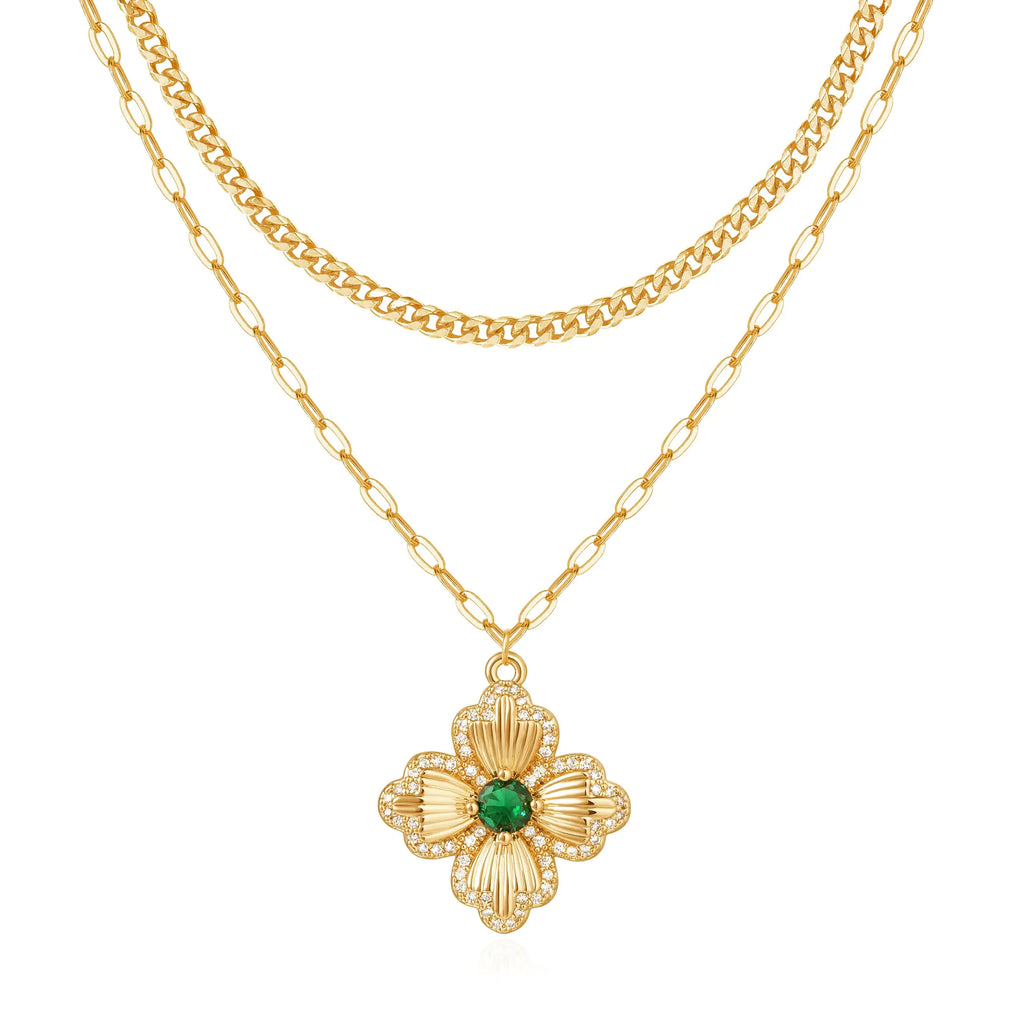 VACRONA Layered Gold Necklaces for Women 14K Gold