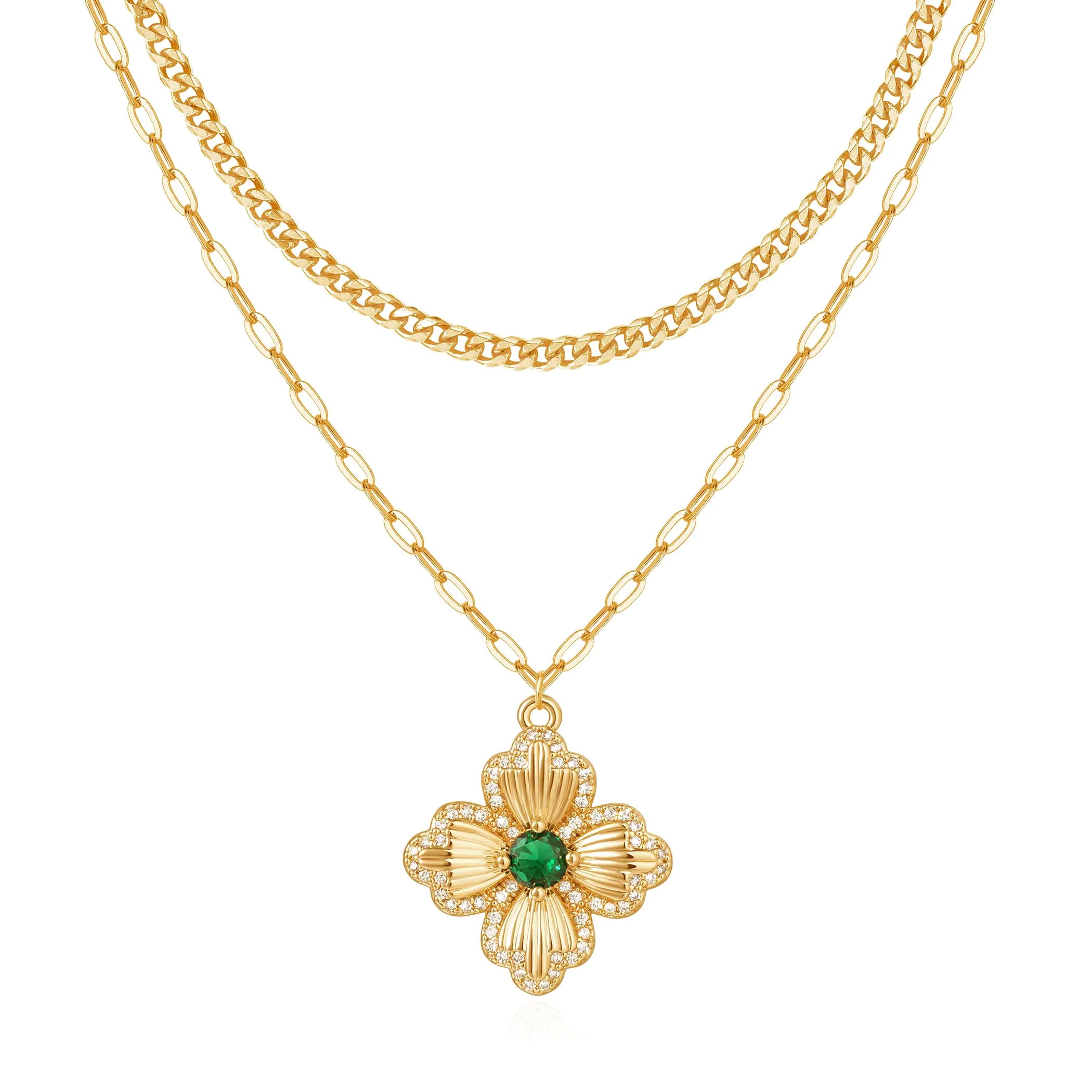 VACRONA Layered Gold Necklaces for Women 14K Gold